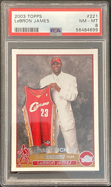 2003-04 Topps Lebron James PSA 8 NM-MT Rookie RC #221 Cavs Lakers