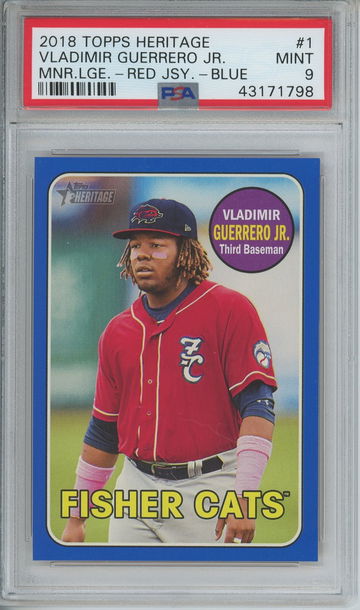 2018 Heritage Minor League Vladimir Guerrero Jr. Blue /99 PSA 9 #1