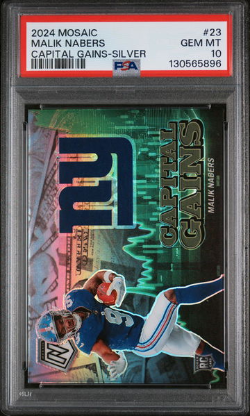 2024 Panini Mosaic Silver Malik Nabers #23 PSA 10