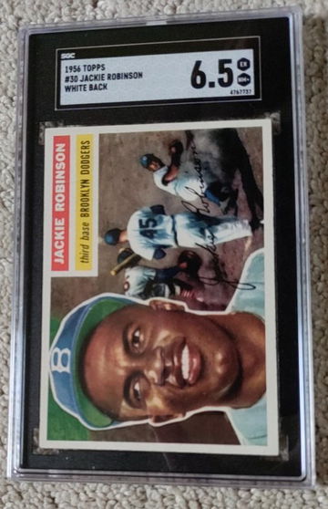 1956 Topps Jackie Robinson White Back SGC 6.5
