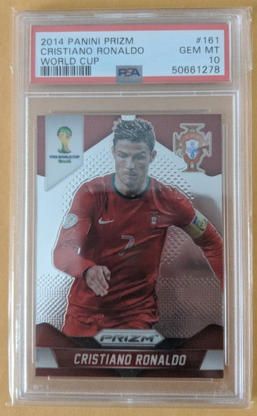2014 Panini Prizm World Cup #161 Cristiano Ronaldo PSA 10 (Ships UPS from Canada)
