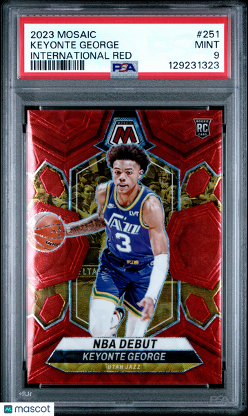2023 Panini Mosaic Keyonte George #251 International Red PSA 9