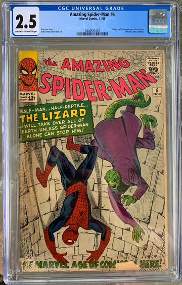 Amazing Spider-Man #6 (1963) CGC 2.5 -- 1st & origin of Lizard (Curt Connors)