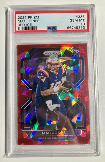 2021 Panini Prizm Mac Jones Red Ice #336 Gem-Mint PSA 10