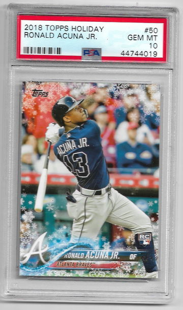 Ronald Acuna Jr. 2018 Topps Holiday PSA 10