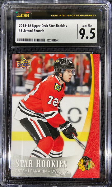 2015-16 Upper Deck Star Rookies Artemi Panarin CSG 9.5 MINT Plus Low POP