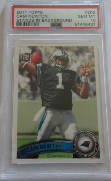 2011 Topps Cam Newton Stands in Background PSA 10 Gem Mint