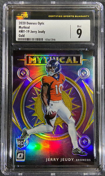 2020 Donruss Optic MYTHICAL GOLD 10/10 Jerry Jeudy CSG 9 MINT