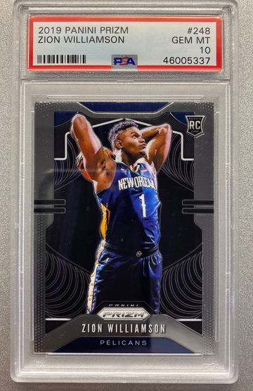 ZION WILLIAMSON 2019 PANINI PRIZM ROOKIE PSA 10 GEM MINT 