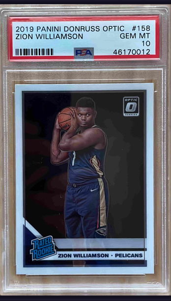 2019-2020 Zion Williamson Panini Donruss Optic RC #158 PSA 10.