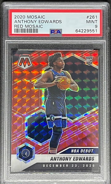 Mosaic 2020 Anthony Edwards NBA Debut Red PSA 9