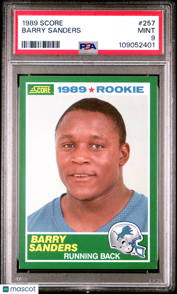 1989 Score Barry Sanders #257 Rookie PSA 9
