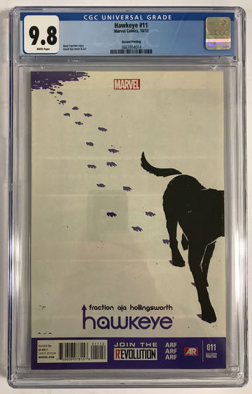 Hawkeye #11 2nd Second Print CGC 9.8 NM+ Lucky the PIZZA DOG 1st Solo Disney+
