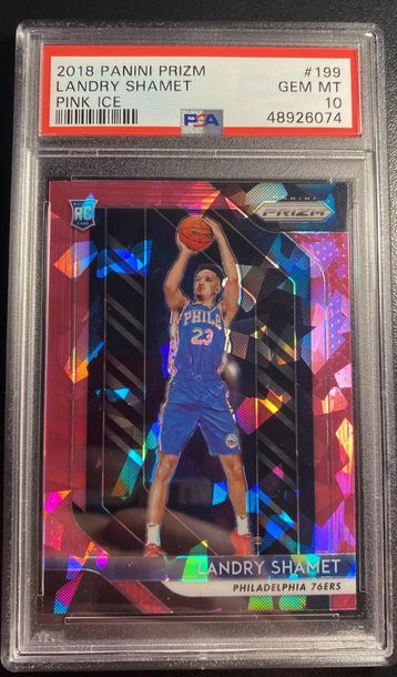 2018-19 Panini Prizm Landry Shamet Pink Ice PSA 10 Gem Mint