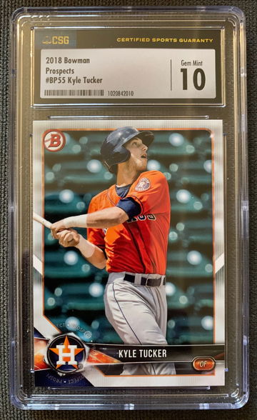 2018 Bowman Prospects Kyle Tucker CSG 10 Gem Mint