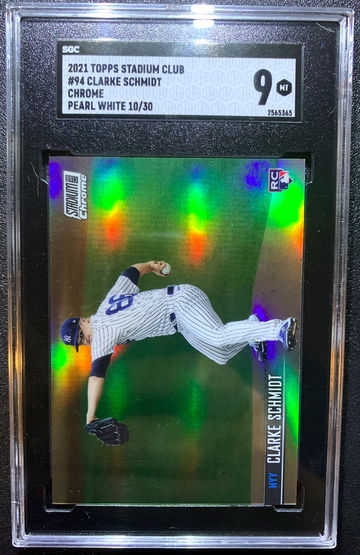 2021 Topps Stadium Club Chrome Pearl White #/30 SGC 9