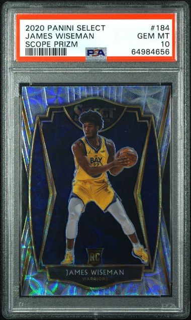 2020 Panini Select 184 James Wiseman Scope Prizm RC PSA 10 New Scratch Free Case