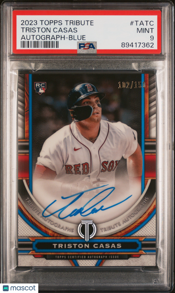 2023 Topps Tribute Tribute Autograph Triston Casas #TATC Blue /150 PSA 9