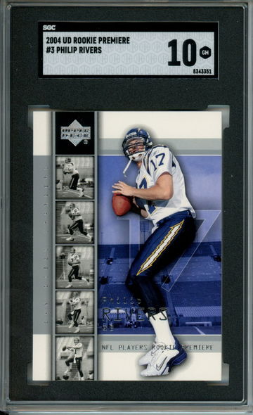 PHILIP RIVERS 2004 Upper Deck Premiere SGC 10 GEM MINT