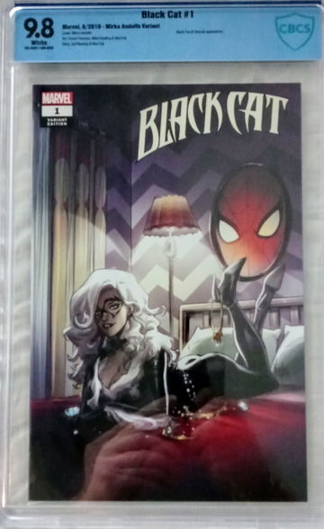 BLACK CAT #1 MIRKA ANDOLFO VARIANT CGC 9.8 KEY FIRST ISSUE BLACK FOX AND DRACULA APPEARANCE 