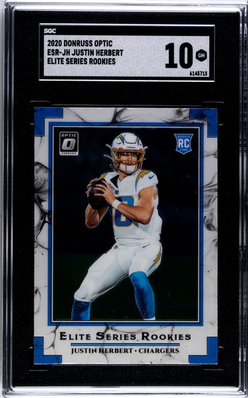 2020 Donruss Optic ESR-JH Justin Herbert Elite Series Rookies SGC 10 Gem