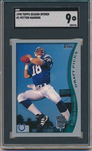 1998 Topps Season Opener #1 Peyton Manning SGC 9 Mint