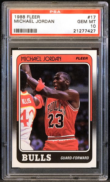 1988-1989 Fleer Basketball 🔥 MICHAEL JORDAN #17 🔥 PSA 10 - GEM MINT!