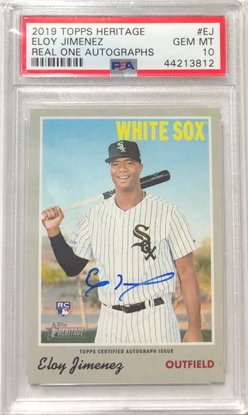 2019 Topps Heritage Eloy Jimenez Real One Autographs RC PSA 10