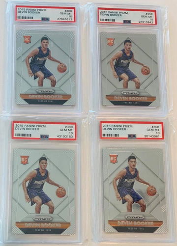 2015 DEVIN BOOKER PRIZM PSA 10 (LOT OF 4!)