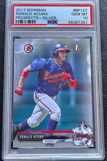 RONALD ACUNA JR 2017 BOWMAN SILVER /499 PSA 10