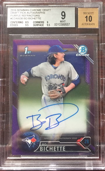Bo Bichette Chrome Purple Refractor Auto 2016 007/250