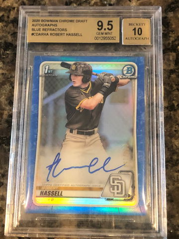 Robert Hassell blue bgs 9.5/10 auto 