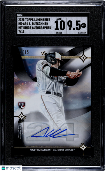 2023 Topps Luminaries Adley Rutschman #HK-AR1 Hit Kings Autograph SGC 9.5 Auto 10