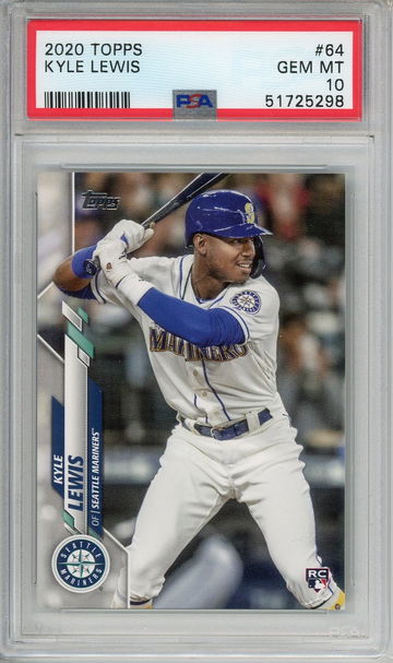2020 Topps Kyle Lewis 64 PSA 10 Rookie RC