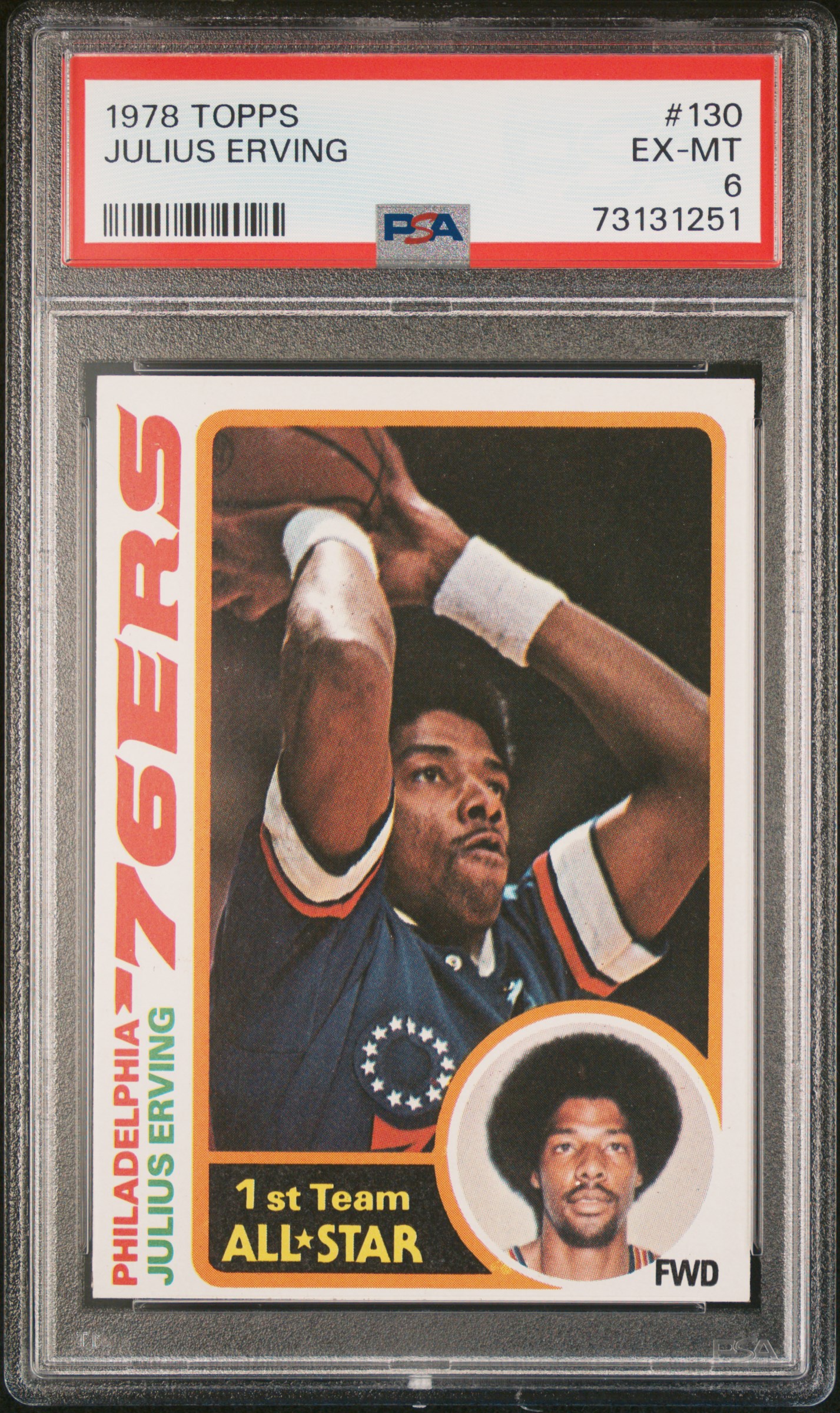 1978 Topps Julius Erving #130 PSA 6 Basketball