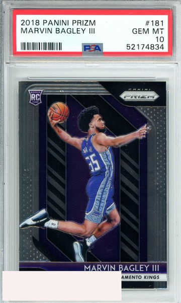 2018 PANINI PRIZM MARVIN BAGLEY III #181 KINGS ROOKIE RC PSA 10 GEM MT