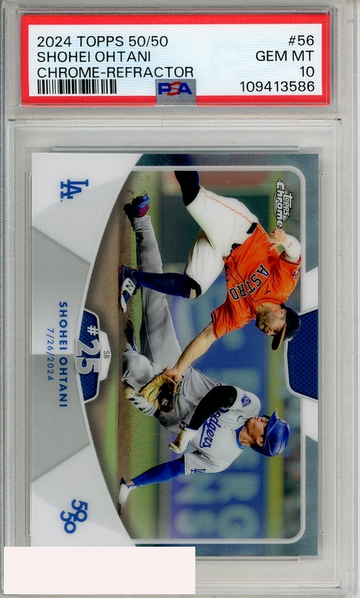 2024 TOPPS 50 50 SHOHEI OHTANI #56 CHROME-REFRACTOR PSA 10 GEM MT