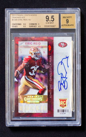 2013 Panini Contenders - Eric Reid - Rookie Auto Cracked Ice SSP /21 BGS 9.5 Gem Mint