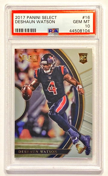 2017 Panini Select Deshaun Watson #16 Rookie PSA 10