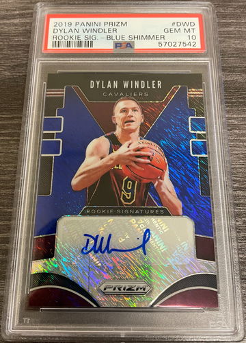 Dylan Windler Prizm Blue Shimmer Auto PSA 10