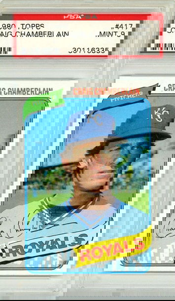 1980 Topps Craig Chamberlain #417 PSA 9 P1320