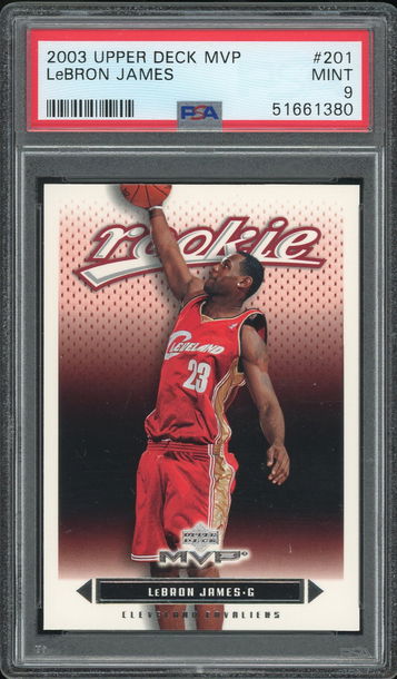 2003 Upper Deck MVP Lebron James #201 PSA 9 RC Rookie