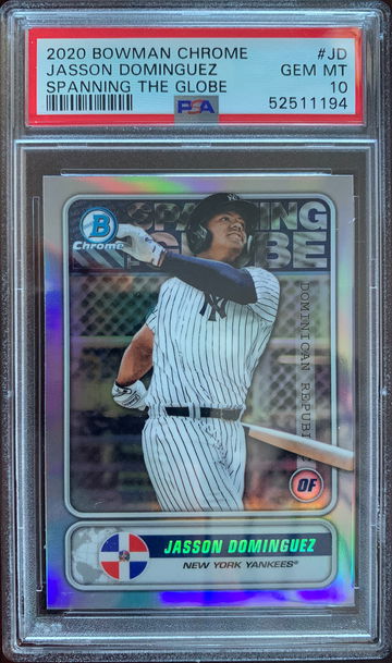 2020 Bowman Chrome Jasson Dominguez Spanning the Globe PSA 10 Gem Mint