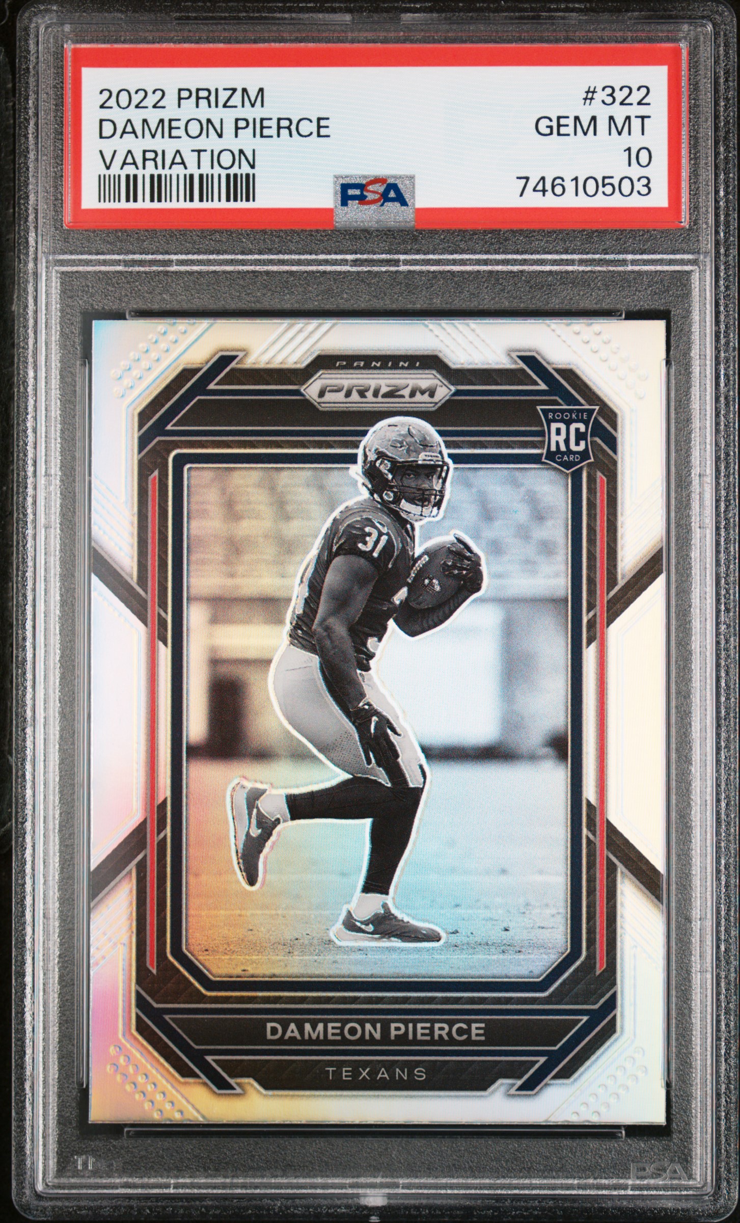 2022 Panini 2022 Panini Prizm Dameon Pierce #322 Variation PSA 10