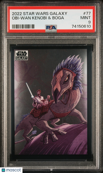 2022 Topps Chrome Star Wars Galaxy Obi-Wan Kenobi & Boga #77 PSA 9