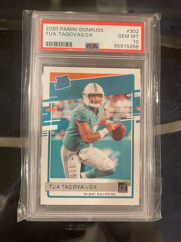 2020 Donruss RC Tua Tagovailoa PSA 10 Miami Dolphins