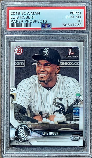 2018 LUIS ROBERT Topps Bowman 1st Paper Prospects PSA 10 Rookie RC #BP21 