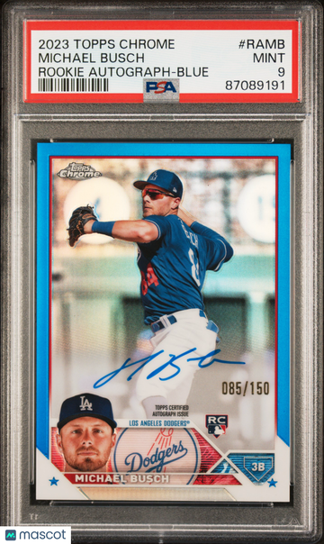 2023 Topps Chrome Rookie Autograph Michael Busch #RAMB PSA 9