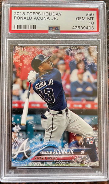 Ronald Acuna Jr. 2018 Topps Holiday RC PSA 10