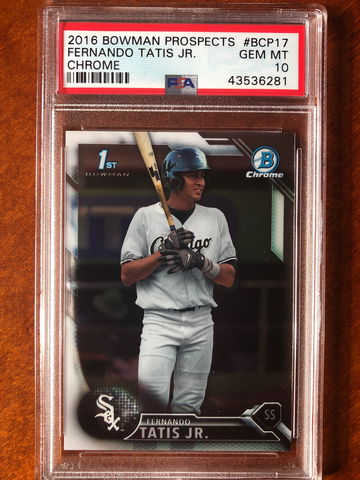 2016 bowman chrome prospects Fernando tatis jr psa 10 rookie